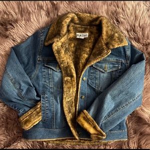 Marvin Richards Fur lined denim jacket